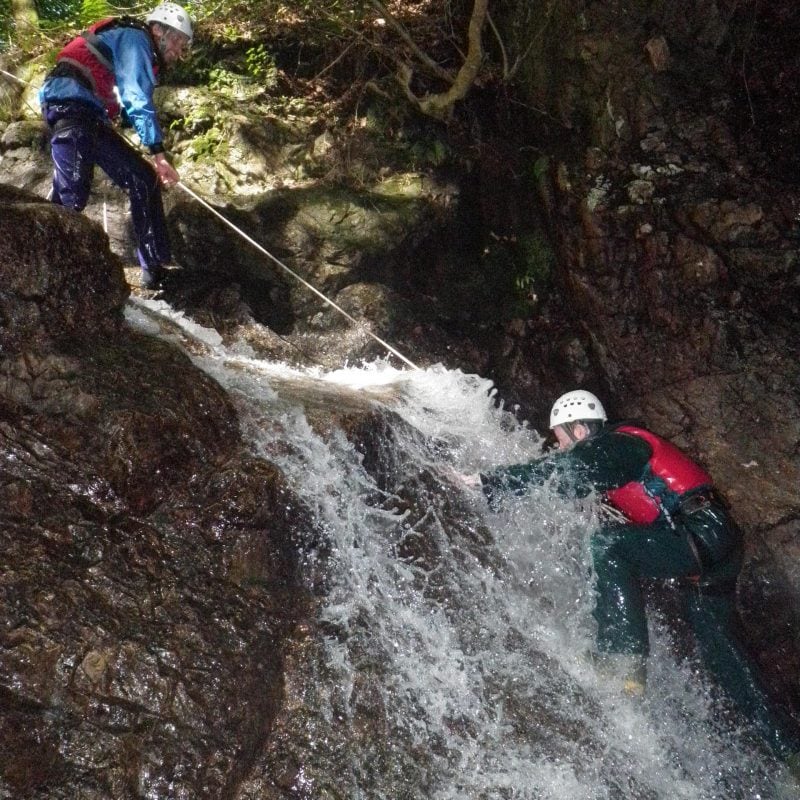 stag group canyoning in the lake district