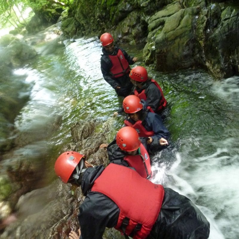 helping hand in the ghyll, great for group challenges
