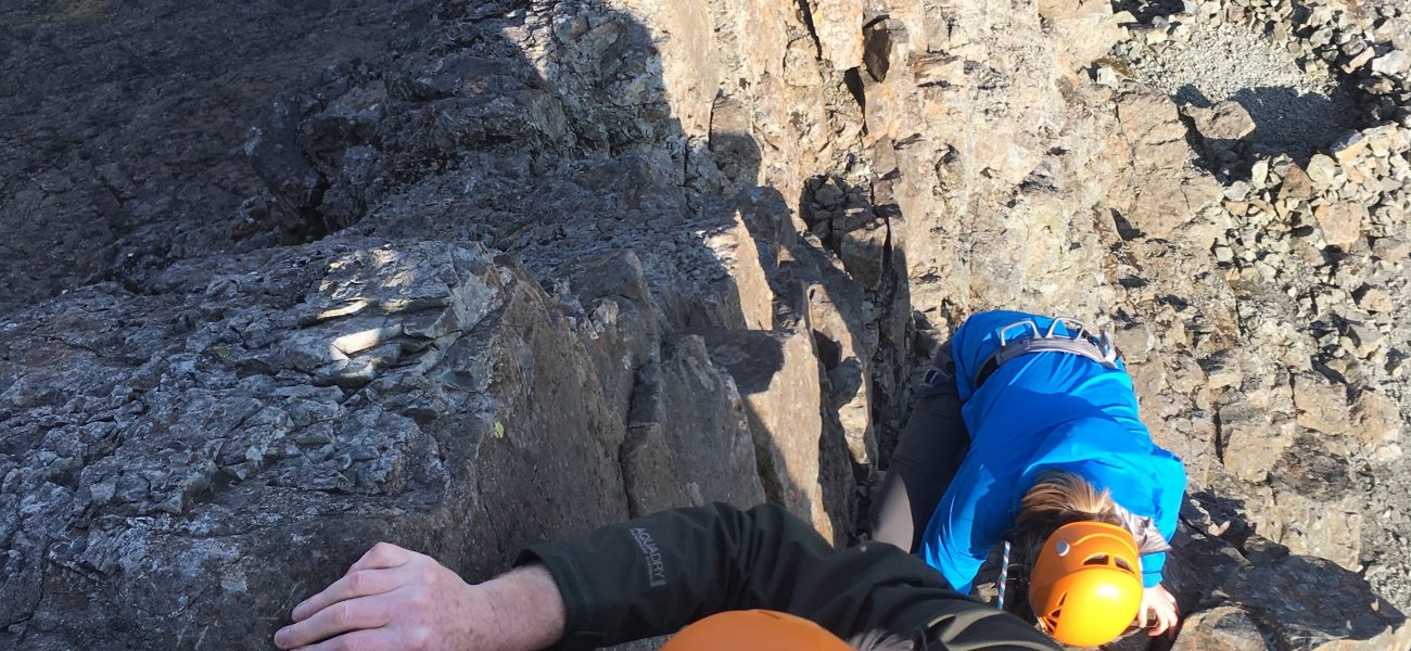 steep climbing on the inaccessible pinnacle