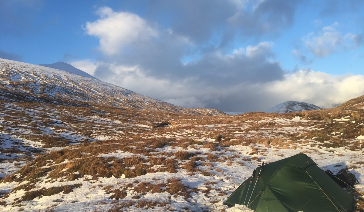snow melt wild camp Scotland expedition-training