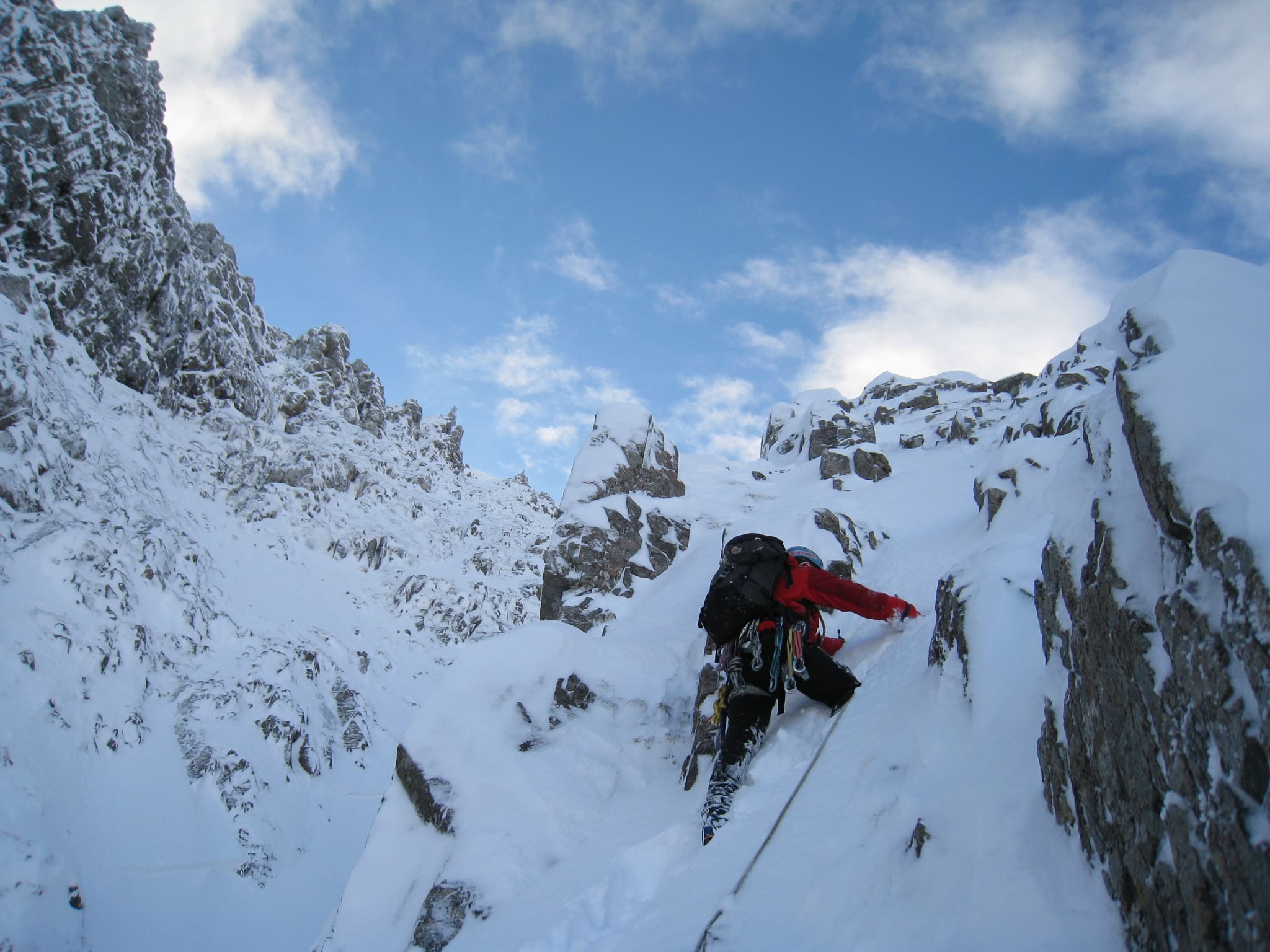 winter climbing on ben nevis